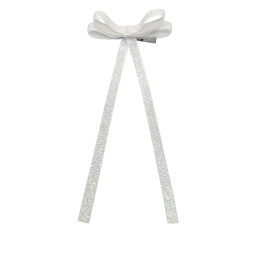 Shiny Ribbon Hair Clip – Pearl